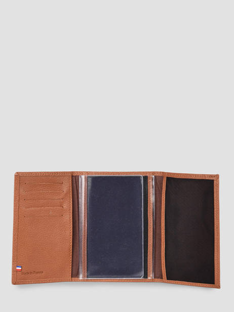 Leather Madras Card Holder Etrier Brown madras EMAD024 other view 1