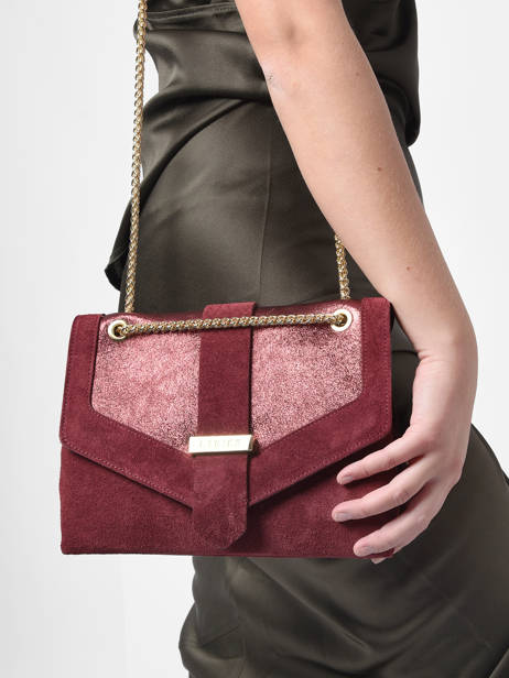 Cross Body Tas Jana Velvet Etrier Red jana velvet EJVE002M other view 2