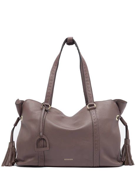 Sac Shopping Tradition Cuir Etrier Violet tradition EHER25 vue secondaire 1