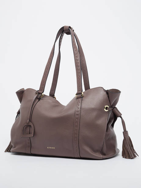 Sac Shopping Tradition Cuir Etrier Violet tradition EHER25 vue secondaire 3