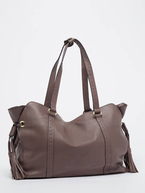 Sac Shopping Tradition Cuir Etrier Violet tradition EHER25 vue secondaire 5