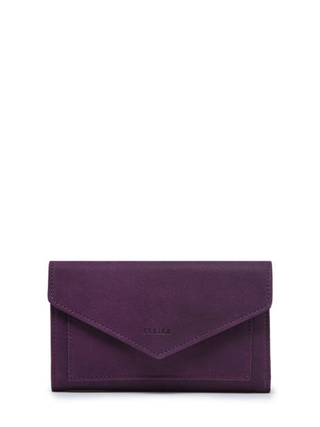 Portefeuille Leder Etrier Violet etincelle nubuck EETN701