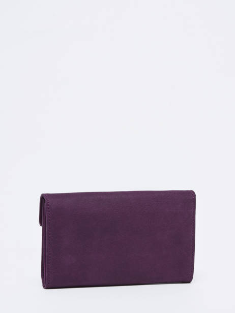 Portefeuille Leder Etrier Violet etincelle nubuck EETN701 ander zicht 2