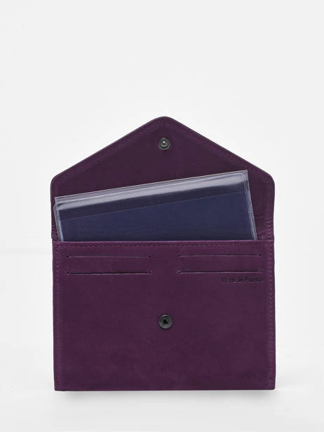 Portefeuille Etincelle Nubuck Leder Etrier Violet etincelle nubuck EETN054 ander zicht 1