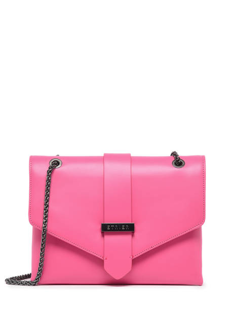 Cross Body Tas Leather Jana Bloc Leather Etrier Pink jana bloc EJBC002M