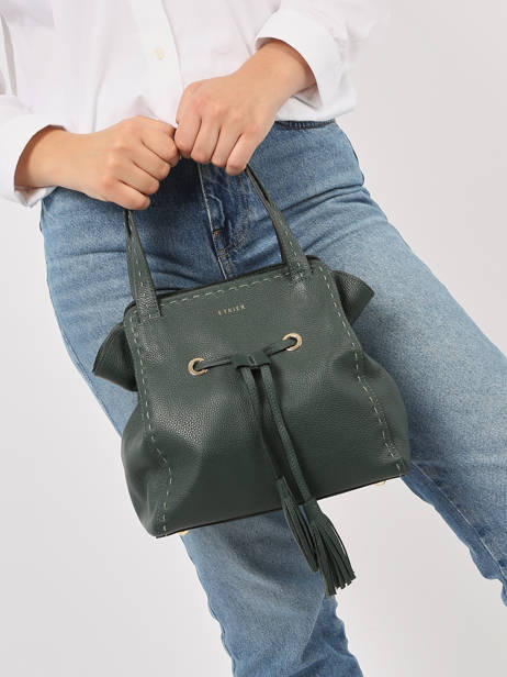Sac Porté Main Tradition Cuir Etrier Vert tradition EHER027S vue secondaire 1