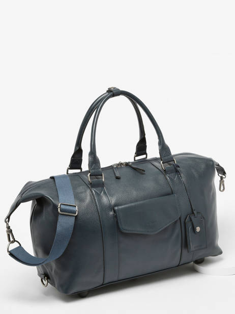 Cabin Duffle Bag Flandres In Leather Etrier Blue flandres EFLA991S other view 2