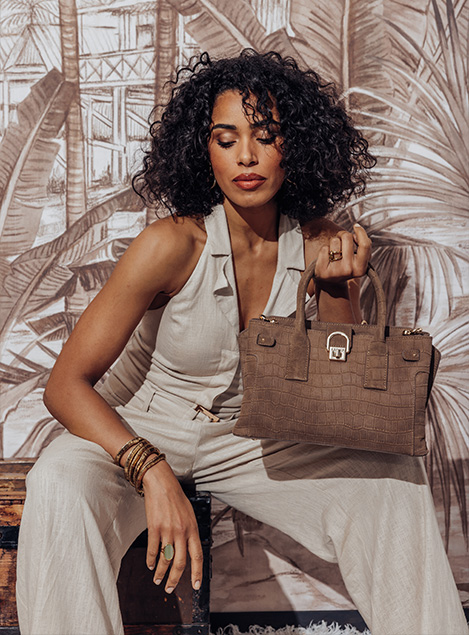 Handtas S Equestre croco